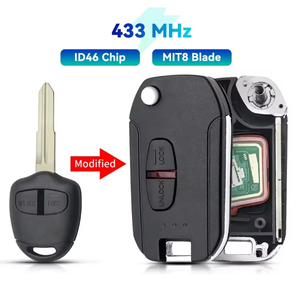 Llave de Coche con Chip 4D60 de 433 MHz para <span class=keywords><strong>Mitsubishi</strong></span> New ASX GRANDIS Outlander LANCER-EX, Llave Remota de 2/3 Botones con Chip MIT11/MIT8 - Product Image 2