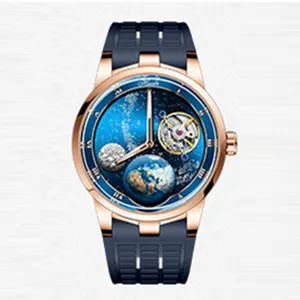 Carrousel Mechanische Horloge Voor Mannen Sapphire Karrusel Starry Power Reserve 80H Horloges Luxe Relogio Masculino