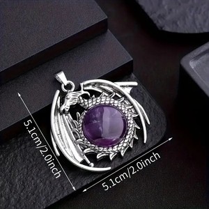 Collar con <span class=keywords><strong>Colgante</strong></span> <span class=keywords><strong>de</strong></span> Pterodáctilo <span class=keywords><strong>de</strong></span> Cristal <span class=keywords><strong>de</strong></span> <span class=keywords><strong>Piedra</strong></span> Natural Vintage, Joyería <span class=keywords><strong>de</strong></span> Piedras Preciosas, <span class=keywords><strong>Colgante</strong></span> <span class=keywords><strong>de</strong></span> Animal <span class=keywords><strong>de</strong></span> Amatista y <span class=keywords><strong>Ojo</strong></span> <span class=keywords><strong>de</strong></span> <span class=keywords><strong>Tigre</strong></span> - Product Image 5