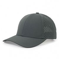 Topi Baseball 5 Panel Karet PVC Logo OEM/ODM Pria, Tahan Air, Tali Pengikat, Cepat Kering, Topi Golf Custom