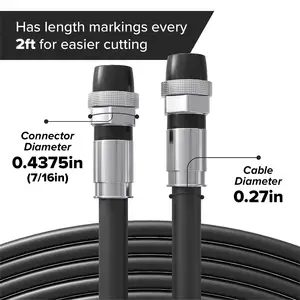 Customization Best Price 100yard Rg6 Black Cable Satellite Dish Coaxial Cable Rg6