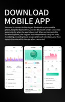 Bague connectée OEM Android avec suivi continu du rythme cardiaque et du sommeil, alertes, application de santé contrôlée, en acier inoxydable, étanche IP68