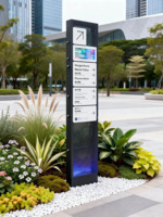 Support d'affichage directionnel portable, étanche et robuste en métal pour signalétique de guidage, idéal pour hôtels, centres commerciaux et événements