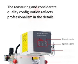 Machine de fabrication de boutons pneumatiques à 3 têtes avec fonction de poinçonnage pour la production de vêtements - Product Image 6