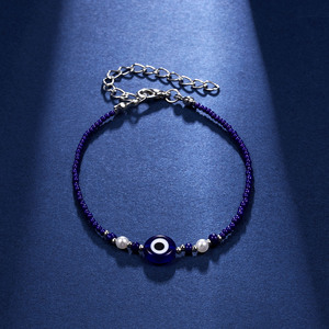 Nouveau bracelet œil maléfique de créateur, petit bracelet en cristal, perles de graines, fil ciré, chaîne réglable pour femmes et hommes - Product Image 4