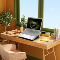 Dudukan Laptop YICOSUN P2 6-in-1 USB C Hub, Penyangga Notebook Ergonomis Lipat Aluminium dengan Docking Station