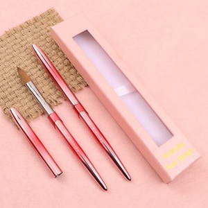 Professional Beauty Salon Acrylic <b>Brush</b> Kolinsky High Quality Powder Nail <b>Brush</b> 100% Kolinsky Hair with Custom Logo Metal Handle - Product Image 4