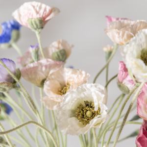 Tiges de coquelicot artificielles en soie de qualité supérieure, sans feuilles, fleurs au toucher réel, décoration de mariage, Pâques, Noël, Saint-Valentin, événements de luxe - Product Image 3