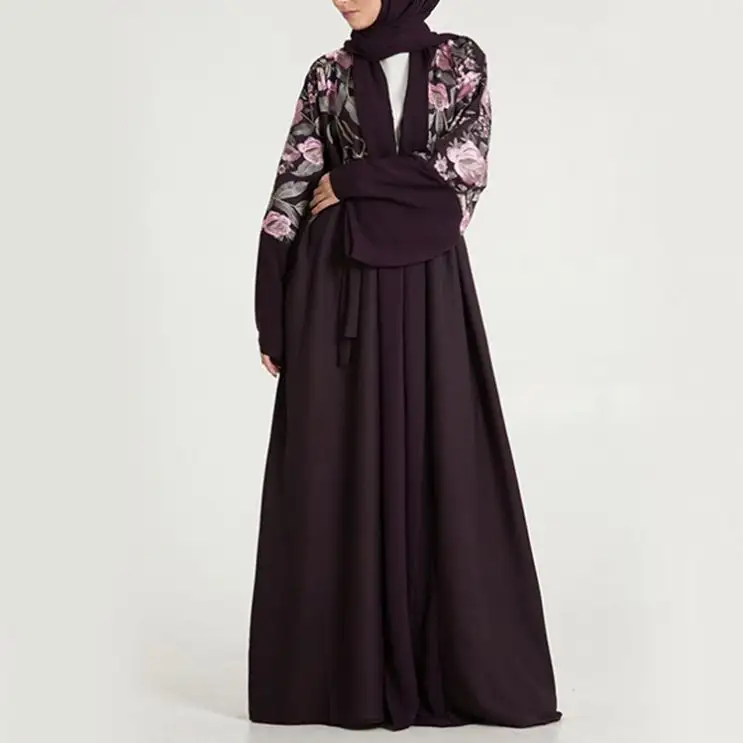 Tunik Muslim Mode Cantik Jubah Sifon Desain Baru Foto untuk Kardigan Abaya