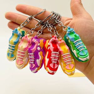 ins hot simulation sports seven color key chain pineapple shoes bag pendant gift key chains sneaker keychain