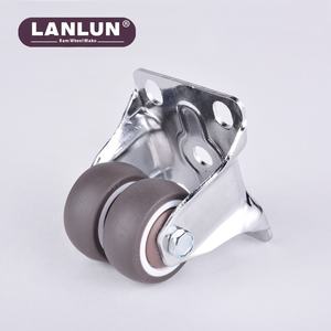 Hochbelastbare Geräuscharme Universal-Drehrollen mit Bremse für Sofas 1,5 Zoll 2 Zoll Flache Doppelrad-Laufrollen Kugellager Möbelrollen - Product Image 3