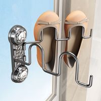 Étagère à chaussures murale à ventouse, sans perçage, pliable, 2 ou 4 niveaux