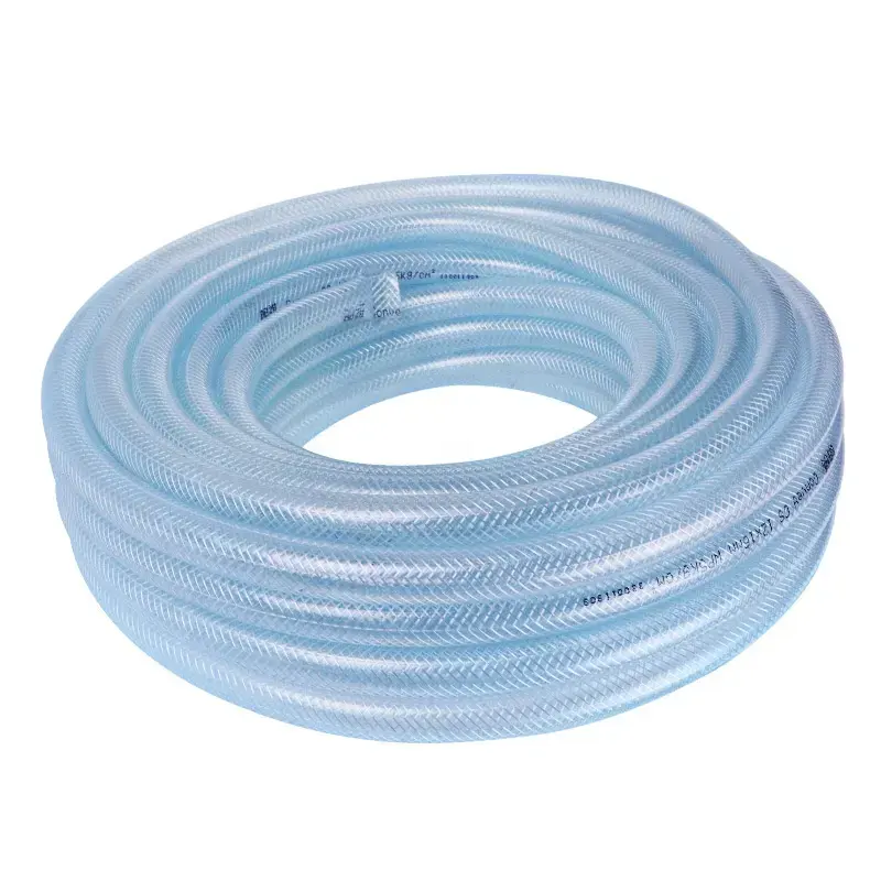 Giá bán buôn áp lực cao không độc hại bện Vinyl ống cấp thực phẩm mềm 1/2 "rõ ràng ống nước PVC sợi bện linh hoạt