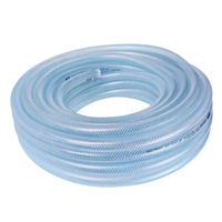 Tuyau en vinyle tressé haute pression non toxique, qualité alimentaire, souple, 1/2 po, transparent, pour eau, en PVC renforcé, flexible, 100 m, léger - Prix de gros