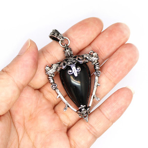 Pendentifs Breloques en Cristal Naturel Poli, Design Goutte d'<span class=keywords><strong>Eau</strong></span>, Pierres de Guérison - Product Image 6