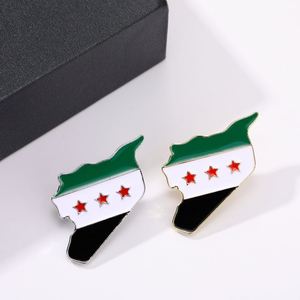 Vente en gros usine : Pin's métallique de la Syrie, insigne drapeau et carte, broche personnalisée, pin's drapeau de la Syrie en émail métallique - Product Image 3