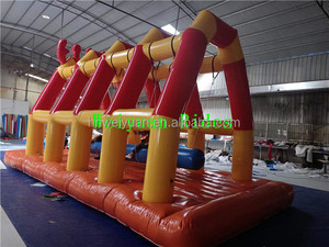 Parco tematico parco giochi gonfiabile buttafuori blocchi di costruzione scivolo scivoli gonfiabili con soffiatore per bambini adulti per la vendita - Product Image 2