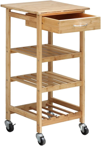 <span class=keywords><strong>Chariot</strong></span> de cuisine en <span class=keywords><strong>bois</strong></span> à roulettes, meubles de cuisine - Product Image 4