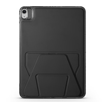 Étui transparent pour iPad 2-en-1 avec protection et support, capuchon de caméra remplaçable, support pliable en Y transformable