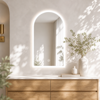 Miroir de salle de bain LED mural avec commande tactile, anti-buée, miroir intelligent pour la maison, l'hôtel et la salle de bain