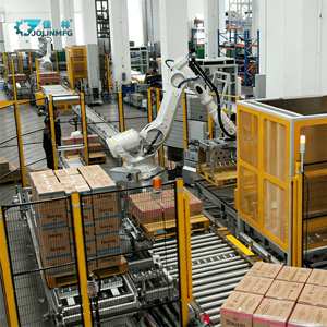 Système de palettisation robotisé haute vitesse avec emballage automatique par <span class=keywords><strong>film</strong></span> étirable pour palettes de cartons, guidé par la vision, pour charges lourdes - Product Image 5