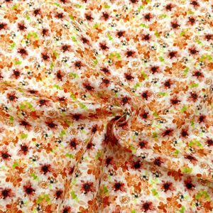 Recién llegado, tela estampada de algodón y <span class=keywords><strong>lino</strong></span> <span class=keywords><strong>con</strong></span> diseño Floral pequeño, textil Shaoxing Keqiao para camisa de mujer, cojín, mantel - Product Image 4