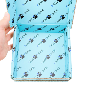 Caja de Embalaje de Cartón Corrugado Azul Cielo con Cierre Desprendible, Venta Directa de Fábrica, <span class=keywords><strong>Paquete</strong></span> Autosellable con Tiras Desprendibles, Cartón de Envío - Product Image 5