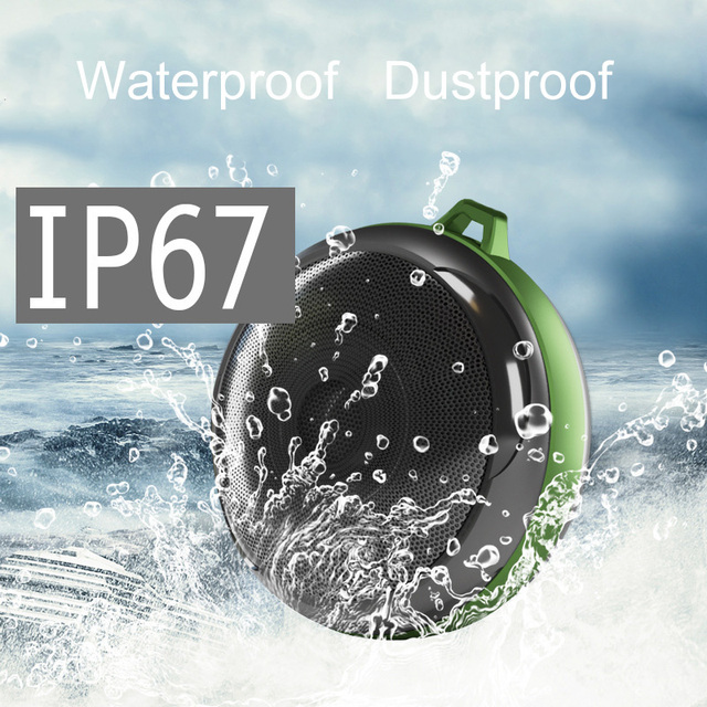 IPX7 Waterproof Portable Shower Speaker With Lanyard, Built-in Microphone,TYPE-C