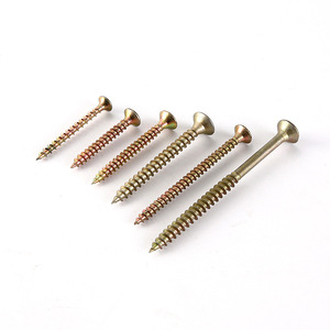 एम 3/एम 4/एम 5 स्टील स्व-टैपिंग लकड़ी शिकंजा के लिए रंग प्लेटेड जिंक फाइबर बोर्ड शिकंजा - Product Image 5