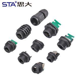 E13 RJ45 13/16 "-28uns महिला सामने माउंट/90 ° 180 ° पीछे माउंट/एकल नेटवर्क पोर्ट महिला सॉकेट - Product Image 1