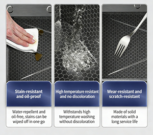 Évier de cuisine double en acier inoxydable de qualité supérieure, fait main - Product Image 3