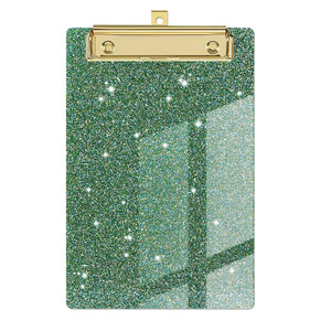Portablocco in Acrilico Glitterato <span class=keywords><strong>con</strong></span> Morsetto in Metallo - Tavoletta Rigida per Scrittura e Porta Menu - Product Image 5