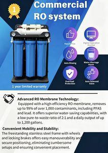 ระบบกรองน้ำแบบ Reverse Osmosis รุ่น High Flow 800G  ไม่ใช้ถังเก็บน้ำ  สำหรับใช้ในครัวเรือนและกลางแจ้ง  กำลังกรอง 800 GPD  ผลิตโดย OEM - Product Image 2