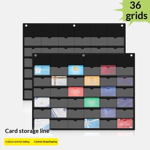 Organisateur de cartes personnalisé en tissu Oxford à 36 poches pour cartes bancaires, best-sellers et panneau mural de présence en classe - Product Image 5