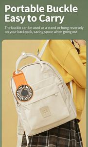 Ventilador de Mano Plegable USB, Mini Ventilador Portátil de Escritorio para Estudiantes con Mosquetón Personalizado - Product Image 5