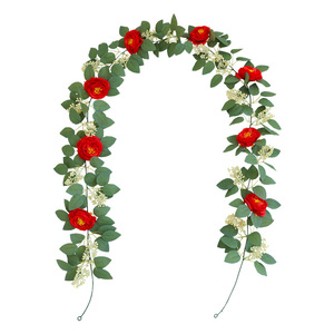 Guirnalda de Flores Artificiales DAMAI, Enredadera de Peonía de Seda, Rosas Colgantes para Decoración de Hogar, Exteriores, Arcos de Boda, Jardín y Paredes - Product Image 3