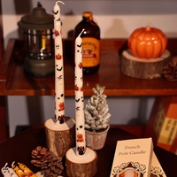 Lilin Halloween Motif Hantu, Lilin Hantu Dekoratif Lilin Campuran Buatan Tangan untuk Dekorasi Rumah & Hadiah Liburan