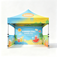 Tente imperméable Dtent 10x10 pieds avec impression, structure en aluminium, tente pop-up facile à monter, accepte l'impression personnalisée, pour salon professionnel