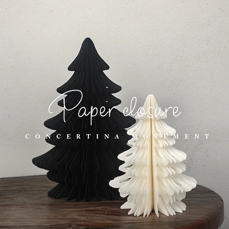 Carta cartone albero di natale 8/10/12 pollici 3D alberi a nido d'ape centrotavola da tavolo per feste di Natale moderne decorazioni per la casa