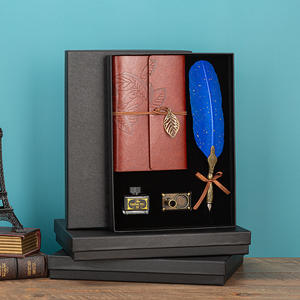 حار بيع النحاس العتيقة الريشة القلم مع الحبر دفتر والصلب نصائح الخط ريشة قلم هدية مجموعة للرسم - Product Image 6