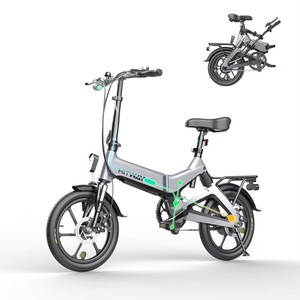 Vélo de ville électrique <span class=keywords><strong>pliant</strong></span> longue portée de belle qualité 25 KM/H 16 pouces Mini vélo électrique gros pneu City Ebike - Product Image 5