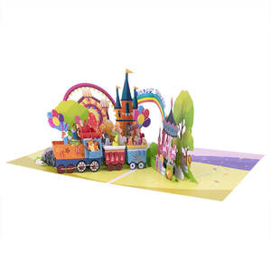 Thiệp chúc mừng sinh nhật 3D dạng pop-up, kích thước tùy chỉnh, in UV, bán sỉ - Product Image 6