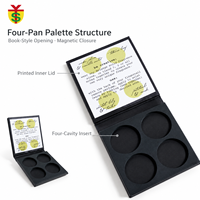 Boîte à fards à paupières personnalisée en carton gaufré, emballage cadeau de luxe vide pour cosmétiques, palettes de maquillage