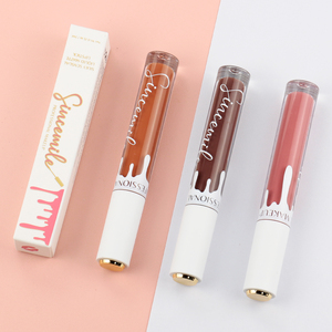Tubo de diseño de goteo blanco, brillo de labios personalizado al por mayor, Etiqueta Privada, brillo de labios mate, haz <span class=keywords><strong>tu</strong></span> propio lápiz labial líquido - Product Image 3