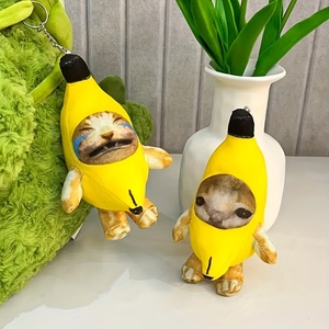 Llavero de Peluche de Gato Banana de 18 cm, Juguete de Gato con Voz, Duradero, Divertido, Regalo para Bebés - Product Image 2