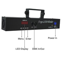 Barra de Luces LED Igreslite 5x10W RGBW 4-en-1, DMX512, Control de Píxeles Individual, Efecto Estroboscópico, Sonido para DJ, Escenario, KTV, Espectáculos
