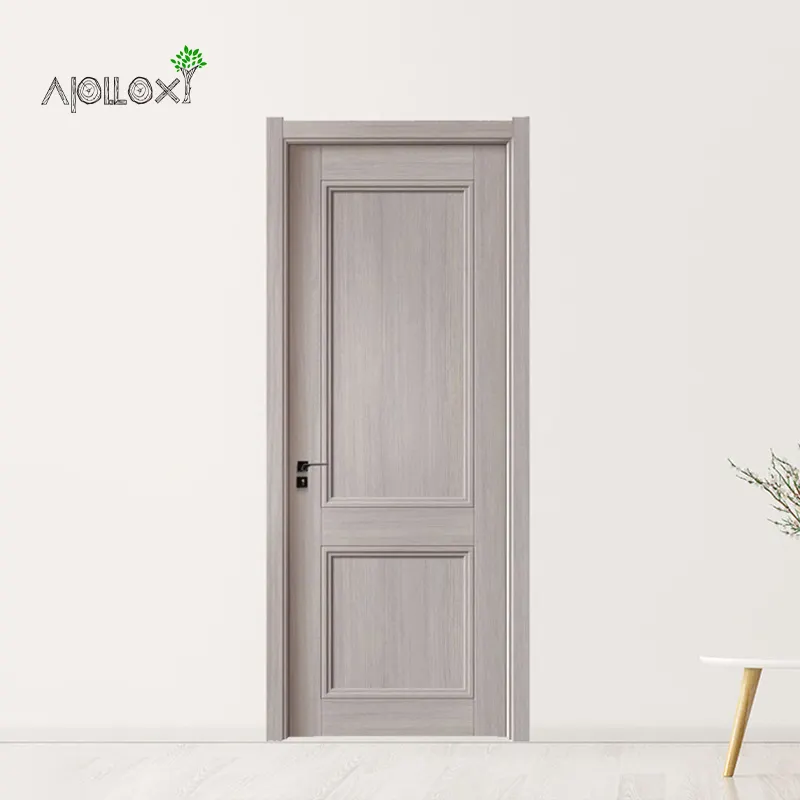 Apolloxy dekor özelleştirilebilir üretici düşük fiyat tik ahşap kapı kapı modelleri Modern ahşap kapı tasarım faktörü Wpc kapı