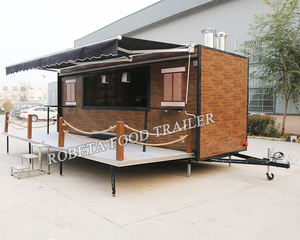 Magasin conteneurisé, restaurant mobile, camion de restauration mobile, remorque alimentaire, voiture à vendre, norme américaine avec auvent pliable - Product Image 1