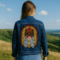 Écusson de broderie grande taille à coudre en fer sur une moto avec n'importe quelle taille Écussons brodés avec logo au dos pour vêtements