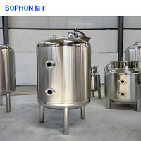Réservoir de stockage sous pression en acier inoxydable personnalisé SOPHON 1000L, réservoir de transfert de boues industriel mobile, niveau de sécurité élevé